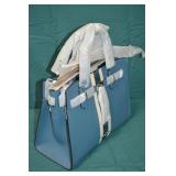 New Michael Kors Hamilton Leather & Snake Satchel