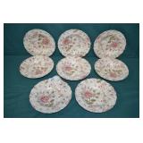 8pcs English Johnson Bros Rose Chintz China Bowls