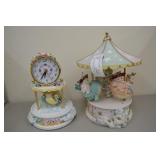 2pcs Dreamsicles Clock and Carousel no Boxes
