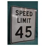 24" x 30" Speed Limit 45 Metal Sign