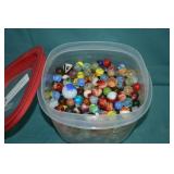 7 Cup Container Full Vintage Marbles Some Unranium