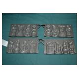 2pcs John Wright Cast Iron Candy / Cookie Molds