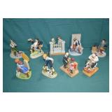 9pcs Danbury Mint Norman Rockwel FIgurines