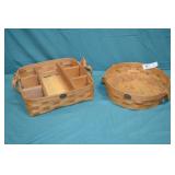 2pcs Vintage Peterboro Wovwn Baskets