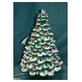 18" Lighted Ceramic Christmas Tree