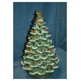 18" Lighted Ceramic Christmas Tree