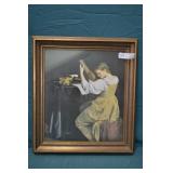 Orazio Gentileschi Print The Lute Player Framed