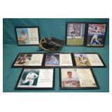 8pcs MLB Baseball 8x10 Photos Framed & Glove