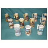 Lot of 12 Miller Beer Stein Mugs
