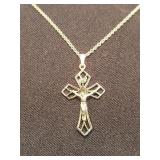 HFR Sterling Crusifix Pendant & Chain Necklace