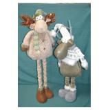 Pair Standing Moose Extendable Leg Greeters