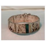 Peruvian 95% Silver Aztec Storyteller Bracelet