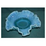 Fenton Blue Opalescent Hobnail 6" Bowl