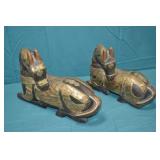 10" & 12" Indian Folk Art Horse Statues