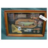 12" x 18" Wall Mount Fishing Shadow Box