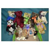 Lot of 10 Various Stieff Teddy Bears & More