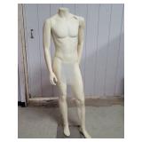 64" Tall Full Body Male Mannequin With Stand