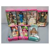 7pcs American Indian & Pioneer Barbies