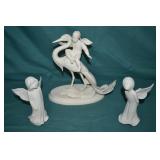 Boehm USA 3pc Porcelain Angel & Cupid Set