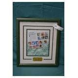 1990s Celebrate the Cetury Stamps Framed