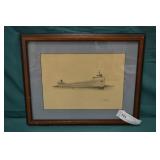 Jim Clary Edmund Fitzgerald Freighter Print Signed
