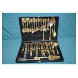 Rogers & Son Gold Plated 54pc Flatware Set
