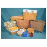 Lot of 8pcs Various Longgaberger Baskets & More
