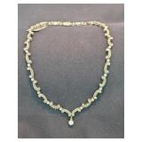 Judith Jack Sterling Silver & CZ Stone Necklace