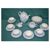 23pc  Arzberg German Blue Flowers Tea Set