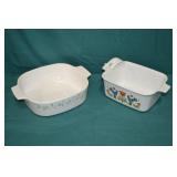 2pcs Vintage Corningware Baking Dishes
