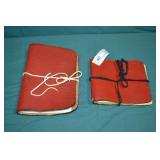 2pcs Hand Made Rustic Leather Wrapped Journals
