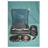 Vintage BSR Record Turntable & 45rpm records