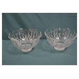 2 German Gorham Crystal 10" Lady Anne Bowls