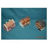 3pcs Porcelain Lenwade English Alipne Cottages