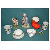 Lot Various Lefton China Dishes, Figures, & More