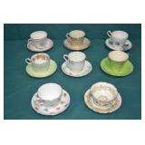 8 Sets All English Bone China Tea Cup & Saucers
