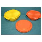 3pcs Vintage Tupperware Bowls With Lids