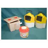 4pcs Various Fishing Live Bait Boxes & Buckets