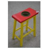 24" Tall Wood Craft Planter Stool