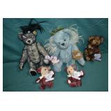 Lot 5pcs Various Annette Funicello Teddy Bears