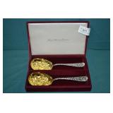 2pc Godinger American Silversmiths Serving Spoons