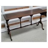 1950s 56" Antique Console Drop Leaf Table