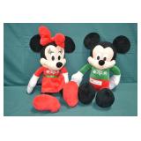 2019 Disney Mickey & Mnnie Mouse 20" Holiday Plush