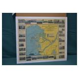 19" x 20" Michigan St Clair Flats Map Print