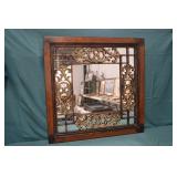 CBK Metal Frame Deco Wall Mirror 35" Square New