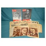 Lot World War II Newspapers, Magazines & More