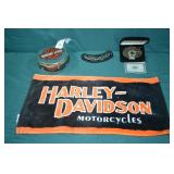 Harley Davidson Belt Buckle, Patch, Towel