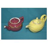 2pcs Antique Hall Pottery Teapots
