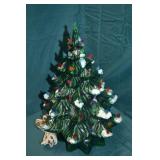15" Lighted Ceramic Christmas Tree