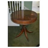 Imperial Regency Style Mahogany Drum Table